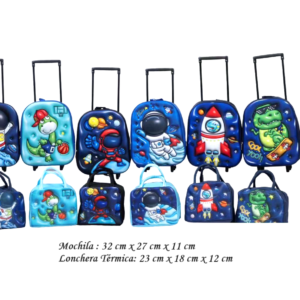 KIT MOCHILA PREESCOLAR Y LONCHERA NIÑO