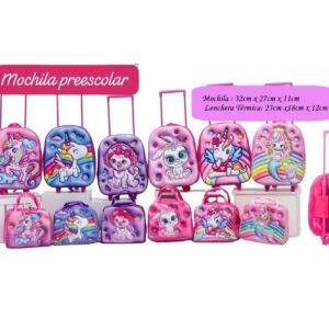 KIT MOCHILA PREESCOLAR Y LONCHERA NIÑA