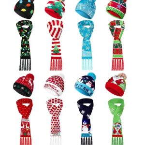Kit Gorro y Bufanda Navideño luces led.